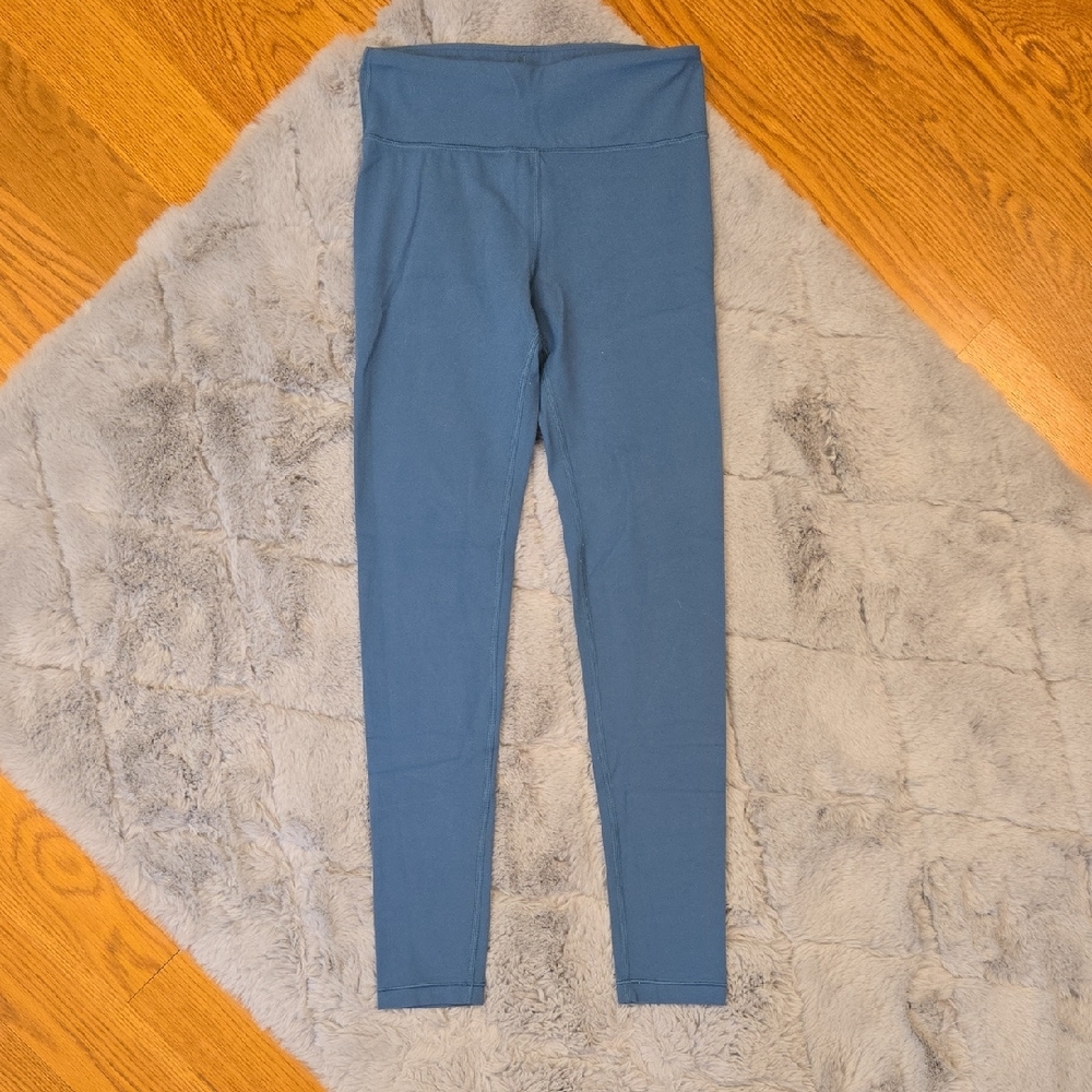 Athleta Girl Blue/Green High Rise Athletic Leggings, Girls Medium